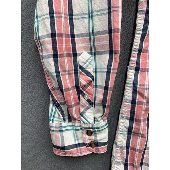 US Expedition Mens Button Up Shirt Pearl Snap Pink Check Western Cowboy  XL - Picture 9 of 13